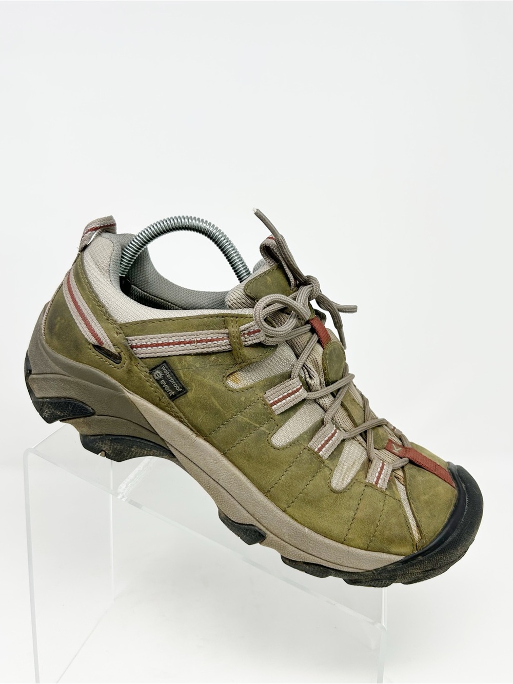 KEEN Targhee II WP Women's Waterproof Hiking Shoes Olive Green Low Top Size 11